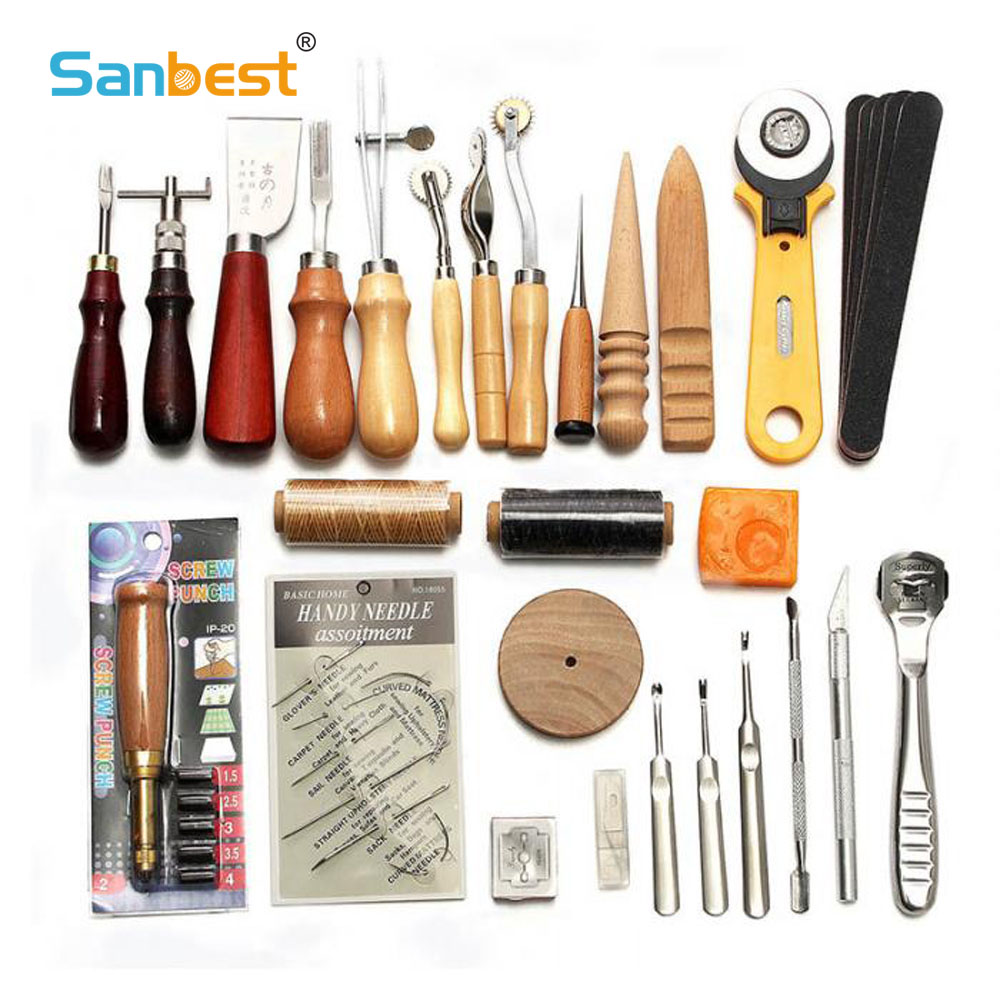 Groover Stitching Tool - Sanbest Kit di strumenti artigianali in