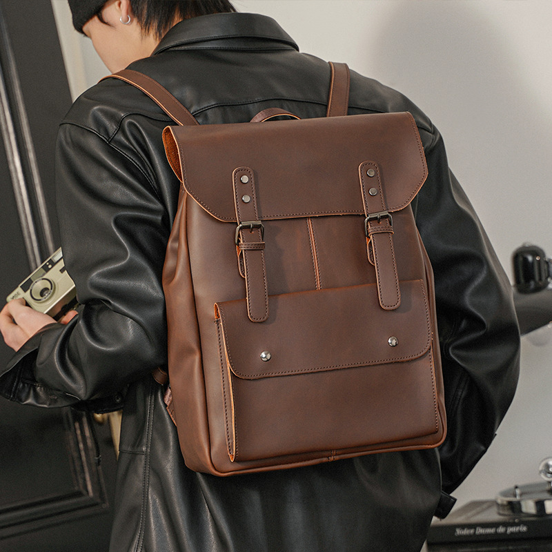 Zaino vintage da uomo in pelle - Leather Work Rucksack Mens recensione e prezzo